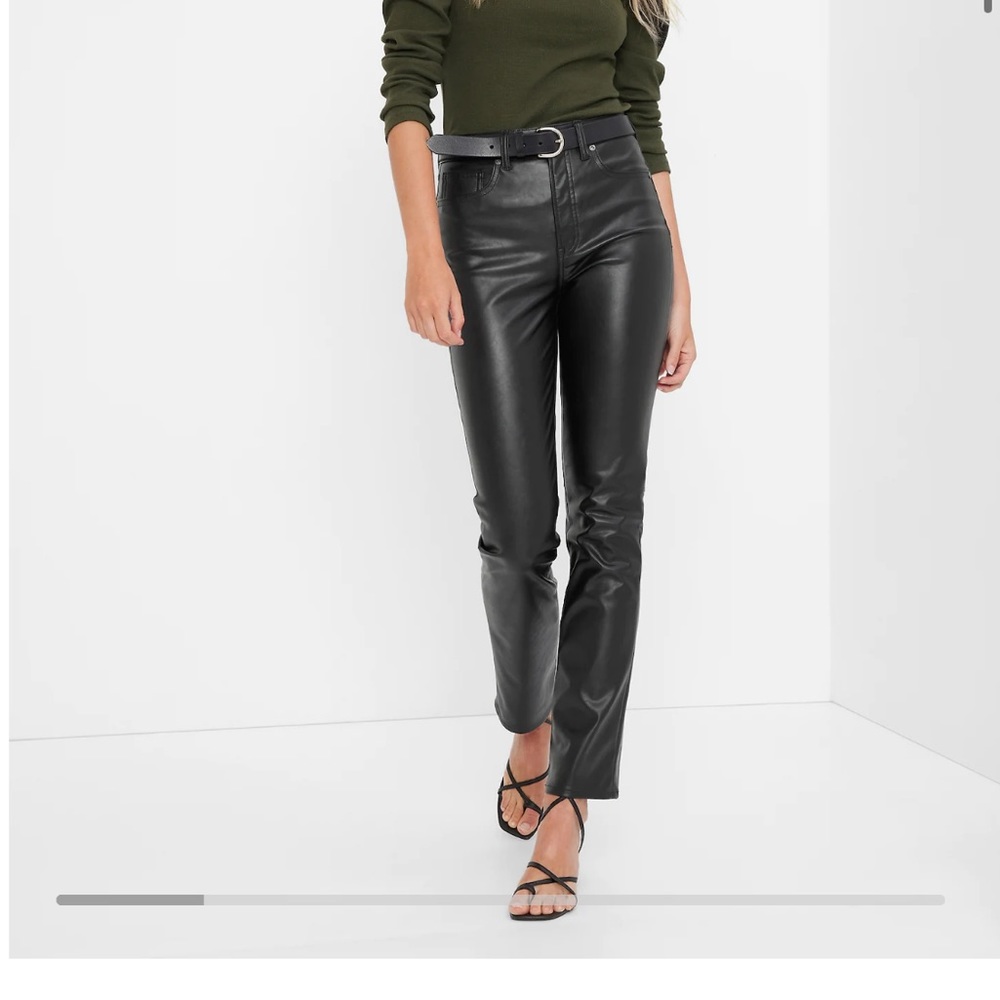 NWT Gap High Rise Faux-Leather Vintage Slim Pants